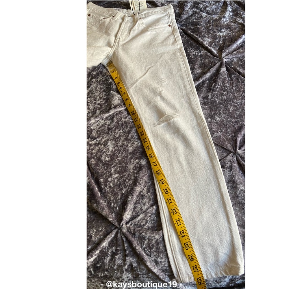 NWT Levi’s 501 Skinny White Jeans Size 26 X 28 - Picture 12 of 14